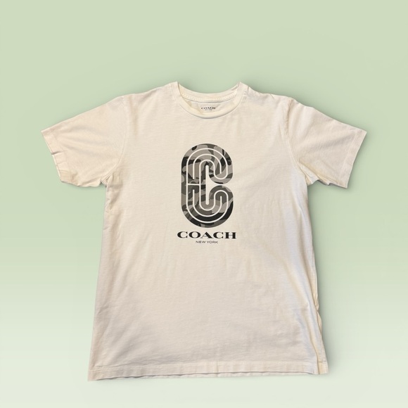 Coach Camo White Tee Unisex Medium 21 ptp - Picture 2 of 6